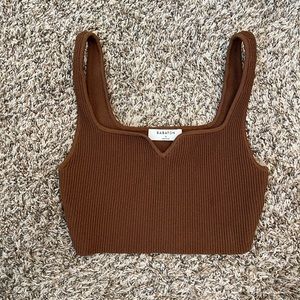 Babaton sculpt knit notch tank